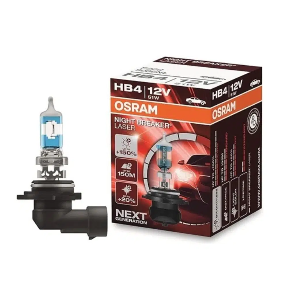 AMPUL 12V HB4 51W 9006 NIGHT BREAKER LASER 150 GÜÇLÜ 20 BEYAZ IŞIK (1 AD )