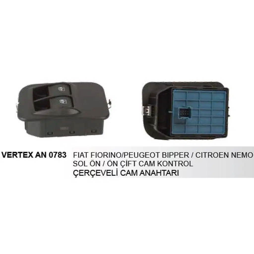 ANAHTAR CAM AÇMA FIORINO/BIPER SOL ÇİFTLİ ÇERÇEVELİ 25110 - AN228 - AN0783 (1 AD )