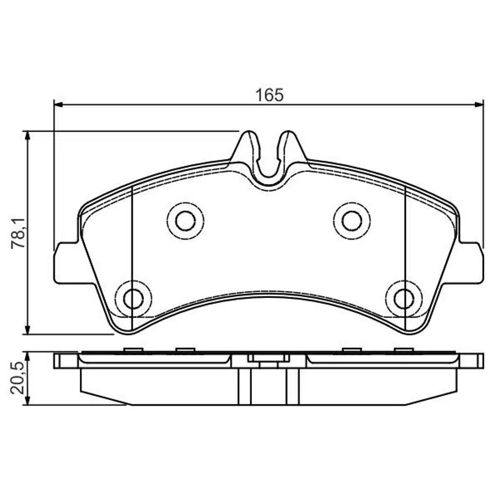 ARKA BALATA VW CRAFTER (06-) ÇİFT TEKER MERCEDES SPRİNTER (06-) ÇİFT TEKER (1 TK )