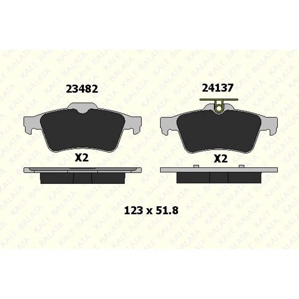 ARKA FREN BALATASI RENAULT LAGUNA-III / CITROEN C5-III / FORD CMAX FOCUS II-III KUGA II TOURNEO CON (1 TK )