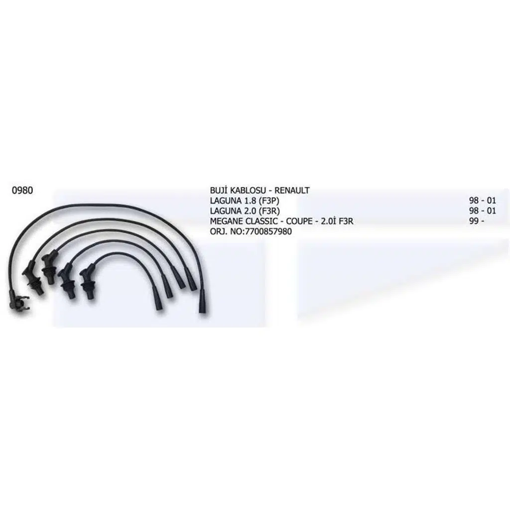 BUJİ ve BOBİN KABLOSU TK RENAULT LAGUNA (1 TK )