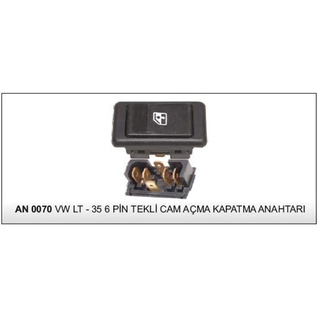 CAM KALDIRMA ANAHTARI UNVERSAL TİP FIAT SLX VW LT-35 6PİN TEKLİ (1 AD )