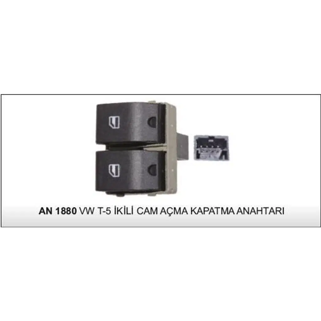 CAM KALDIRMA ANAHTARI VW TRANSPORTER T5 İKİLİ 01- AN406 - AN1880 (1 AD )