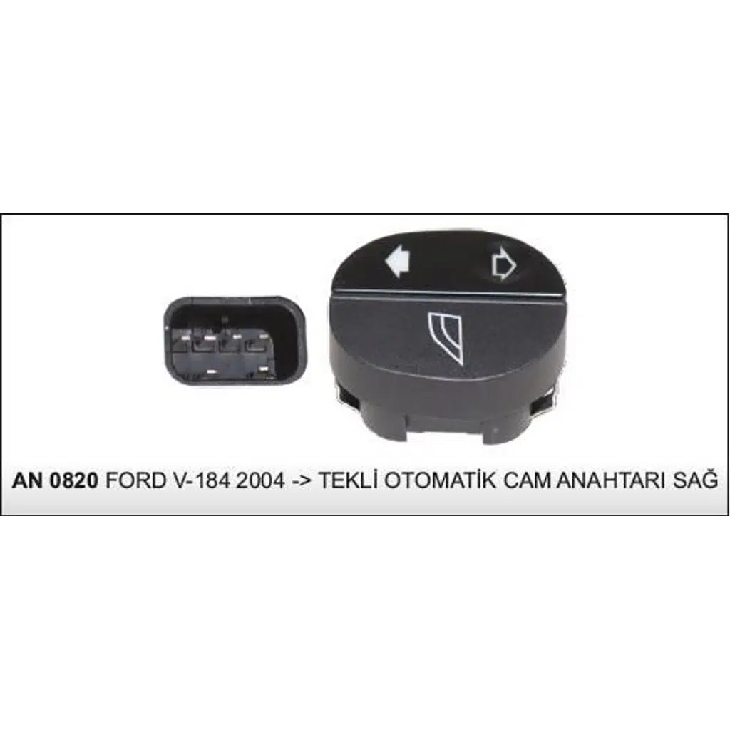 CAM KALDIRMA KAPAMA ANAHTARI TEKLİ FORD TRANSIT V184 04-> 6 PİN (1 AD )