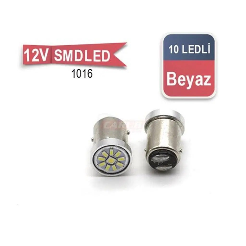 CARUB AMPUL 12V 1016 10 SMD LED BEYAZ (1 AD )