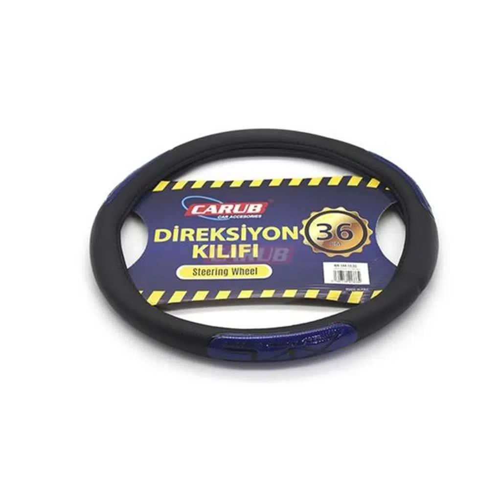 CARUB DİREKSİYON KILIFI 36CM SİYAH MAVİ FOSFORLU (1 AD )