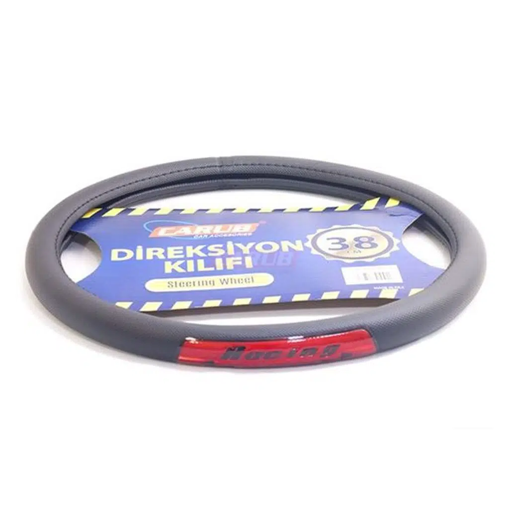 CARUB DİREKSİYON KILIFI 38CM SİY-KIRMIZI FOSFORLU (1 AD )
