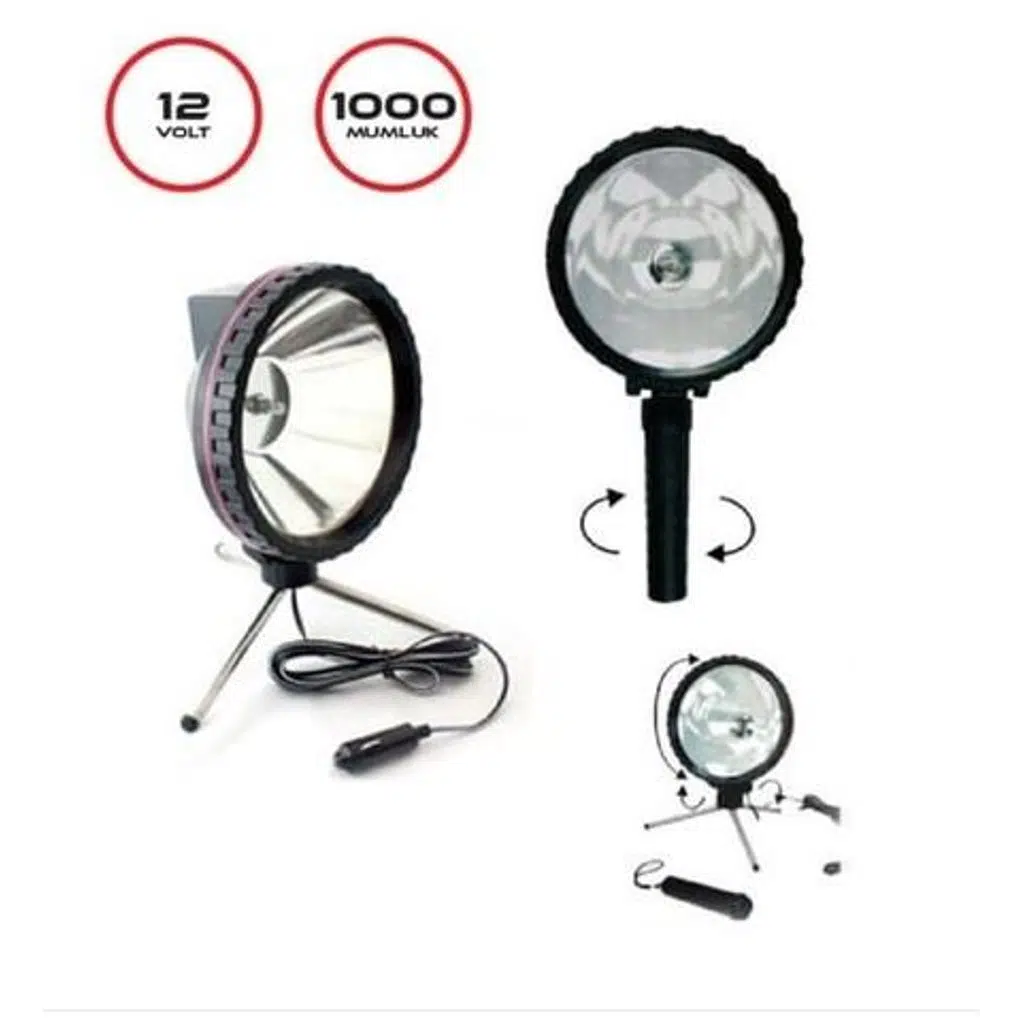 CARUB PROJEKTÖR 12V 3 AYAKLI 1000 MUMLUK (1 AD )