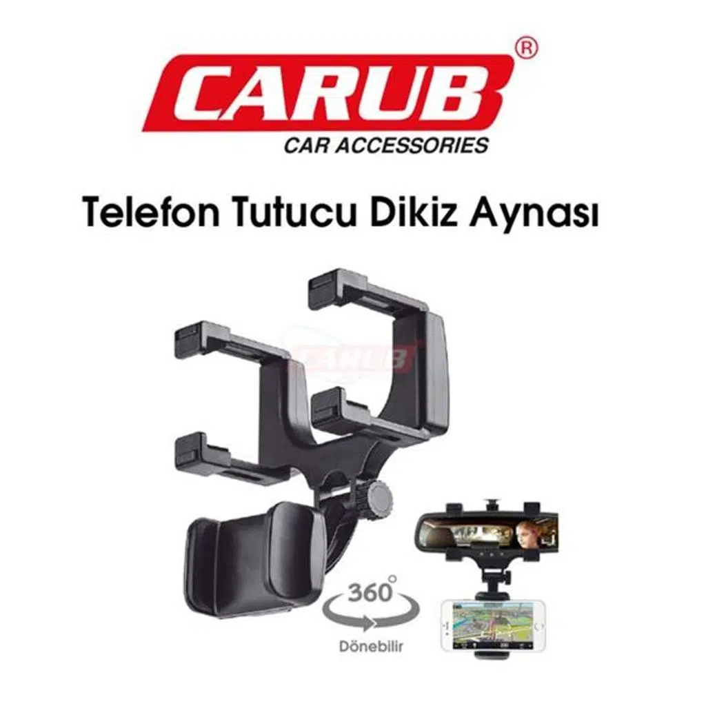CARUB TELEFON TUTUCU DİKİZ AYNA TAKILAN (1 AD )