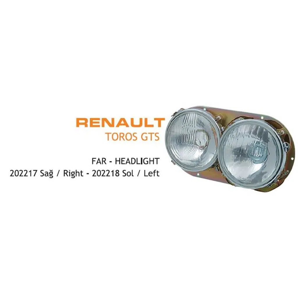 ÇİFTLİ FAR SOL KOMPLE RENAULT R12 GTS. (1 AD )
