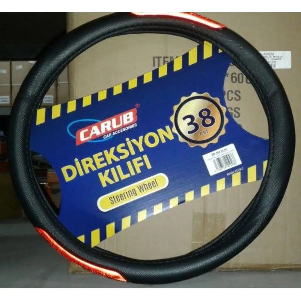 DİREKSİYON KILIFI 38CM SİYAH-KIRMIZI XDC FOSFOR (1 AD )