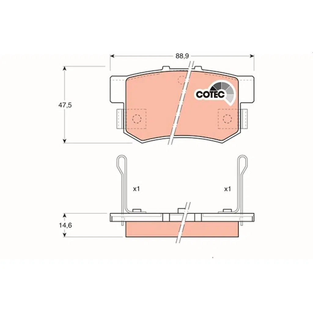 DİSK FREN BALATASI ARKA HONDA ACCORD IV 91-93 CIVIC VI 95-01 CIVIC VII 00-05 LEGEND I 87-90 (1 TK )