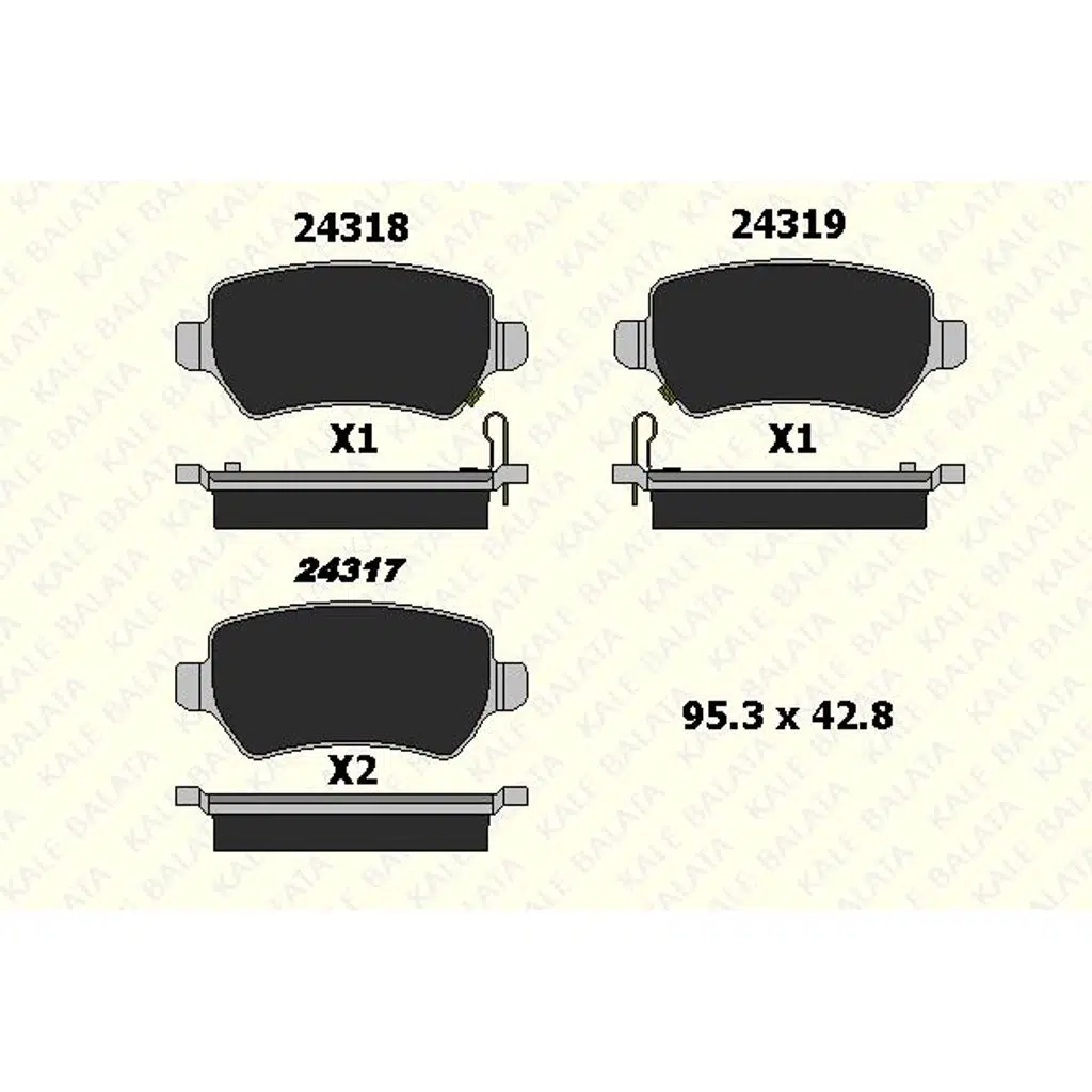 DİSK FREN BALATASI ARKA OPEL ASTRA F-G-H-J COMBO 01> CORSA C MERIVA 03-10 MERIVA B 10> ZAFIRA A-B (1 TK )