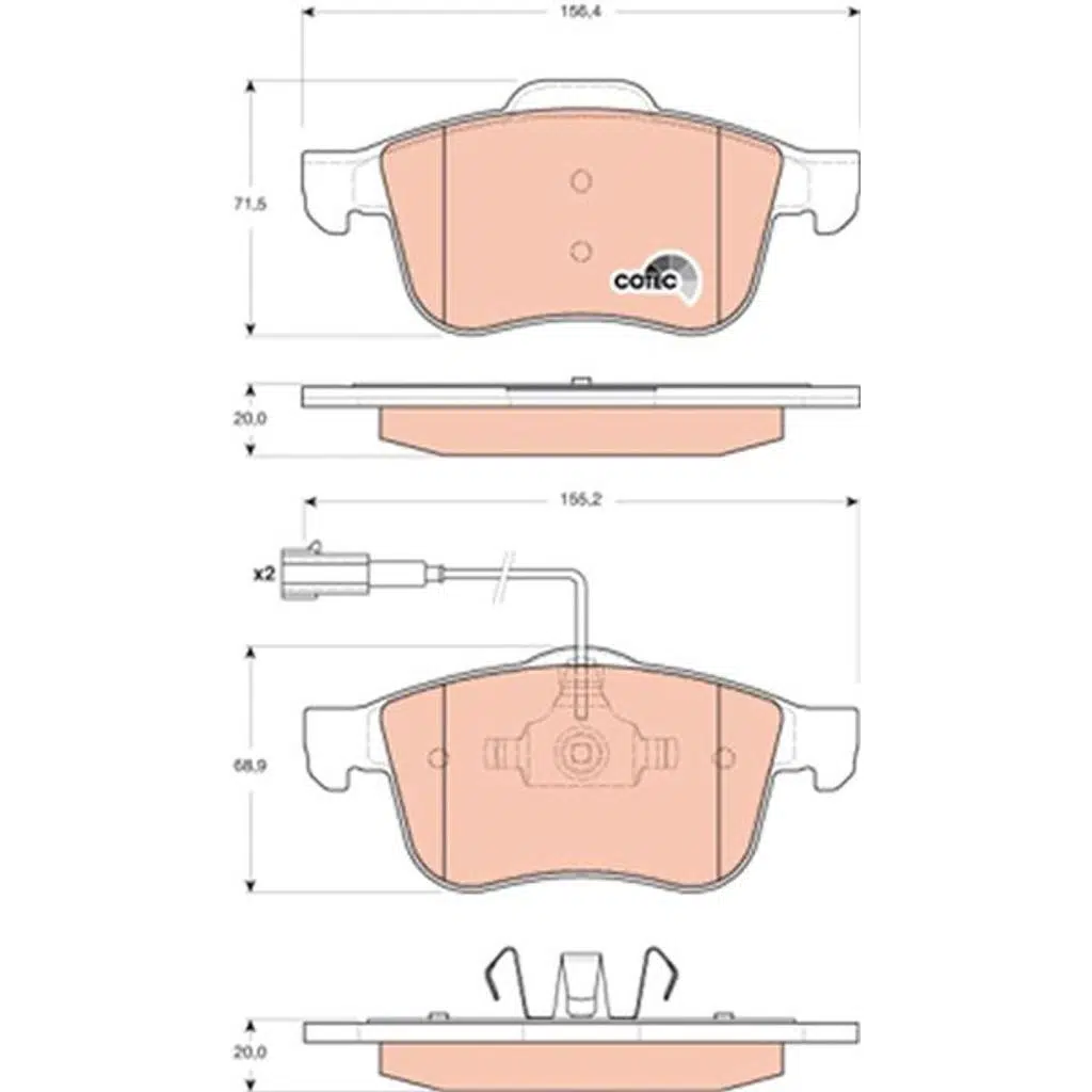 DİSK FREN BALATASI ÖN ALFA ROMEO 159 - 159 SPORTWAGON (1 TK )