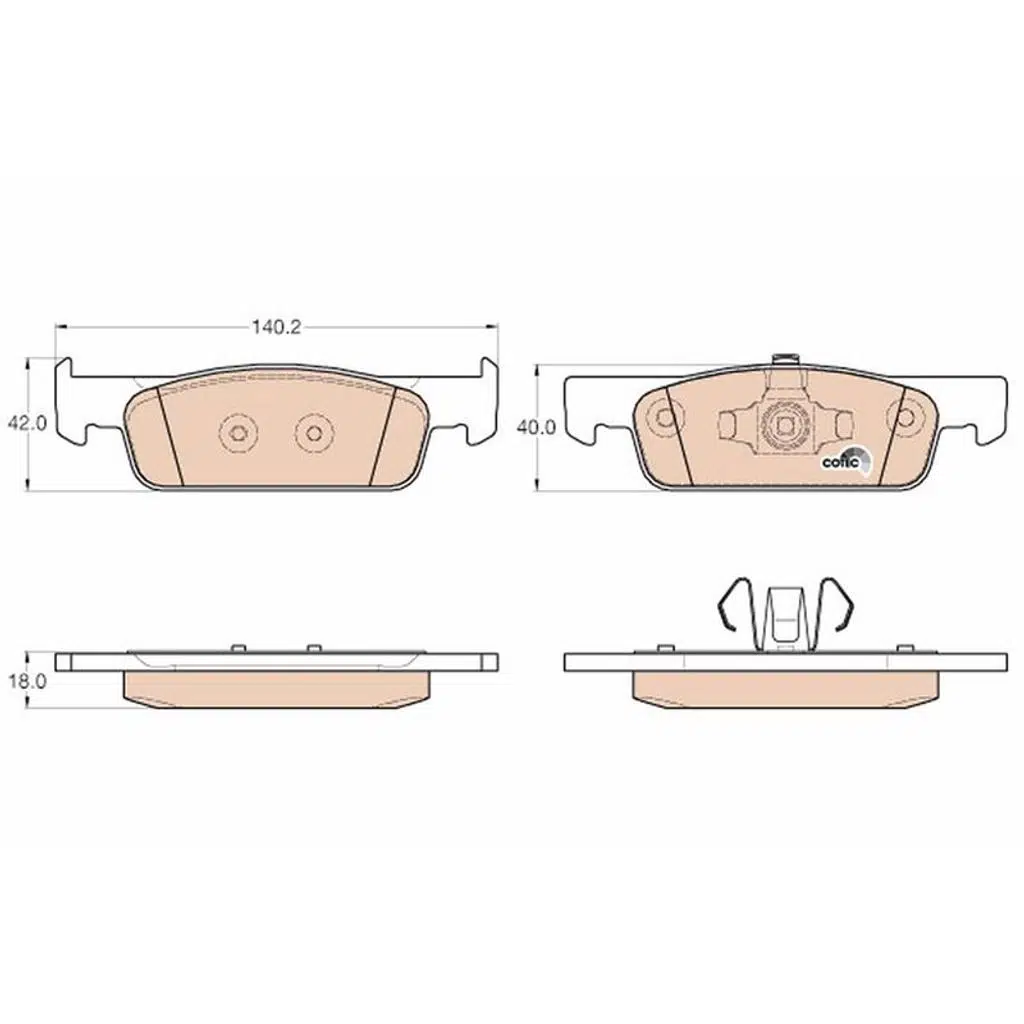 DİSK FREN BALATASI ÖN RENAULT CLIO IV 12 > SYMBOL-II 08> SANDERO-II 12> TWINGO-III 14> / DACIA (1 TK )