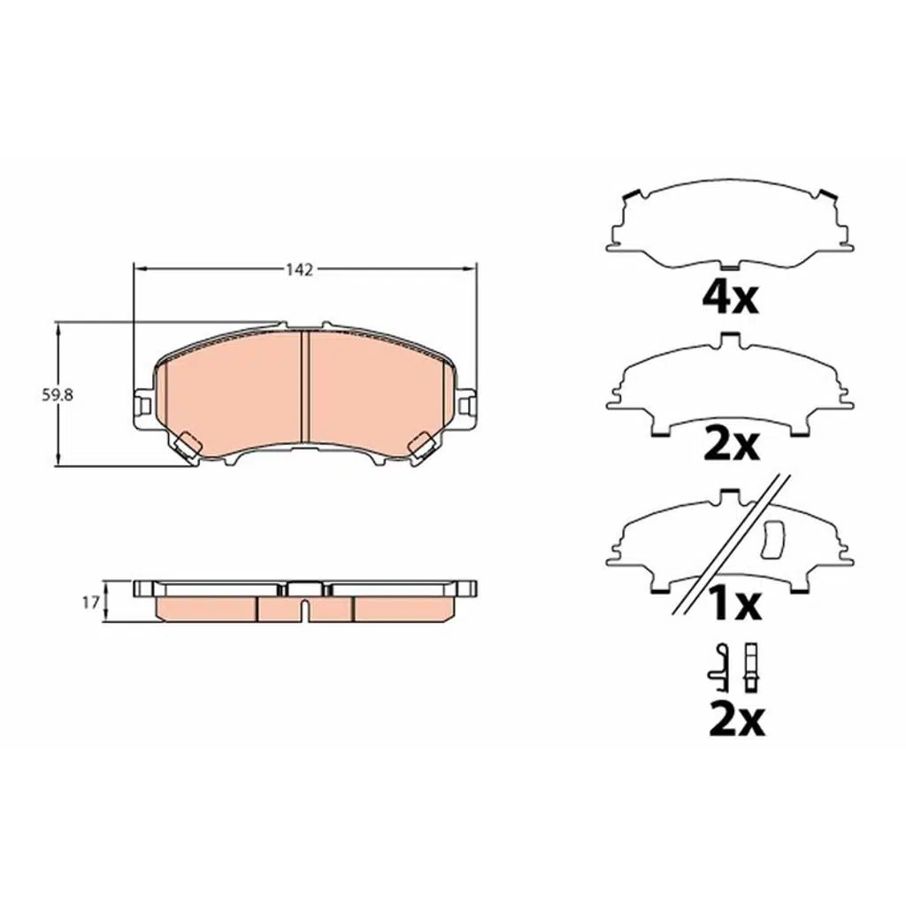 Disk Fren Balatası Ön RENAULT / DACIA RENAULT KADJAR 15- NISSAN X-TRAIL 2013- (1 TK )