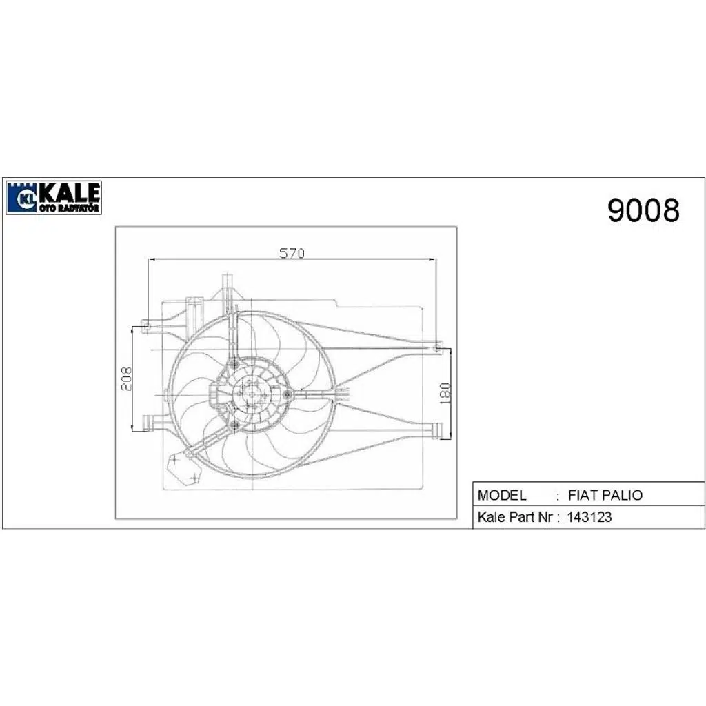 FAN MOTORU DAVLUMBAZLI FIAT PALIO / ALBEA 1.2 8V 16V (98-09) (AC) (MT) (1 AD )