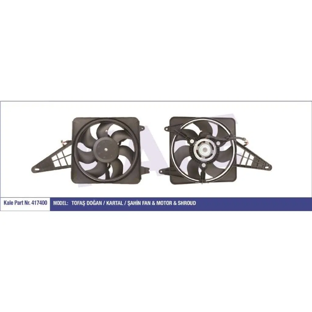 FAN MOTORU DAVLUMBAZLI FIAT TOFAŞ DOĞAN / KARTAL / ŞAHİN KABLOLU (160W 300MM) (1 AD )