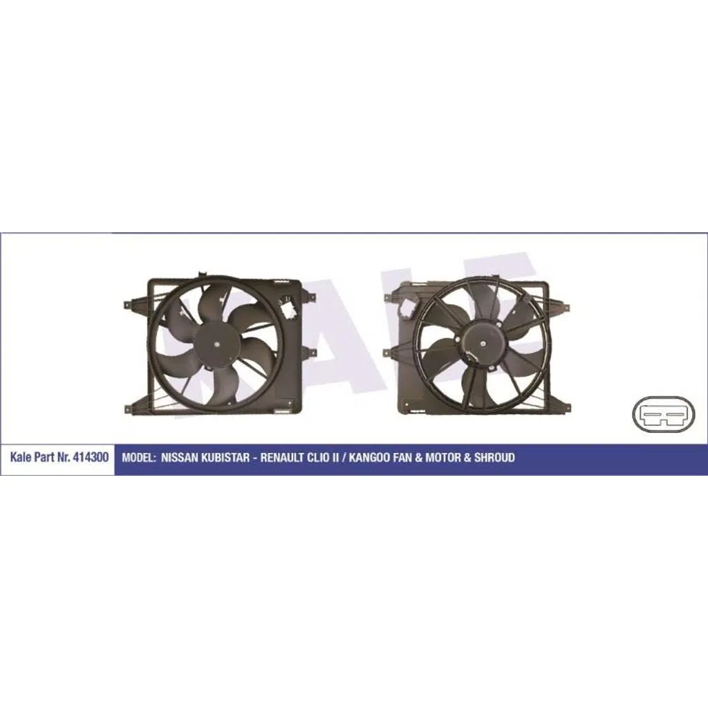 FAN MOTORU DAVLUMBAZLI RENAULT CLIO II / KANGOO (320W 380MM) TTT 353780 (1 AD )