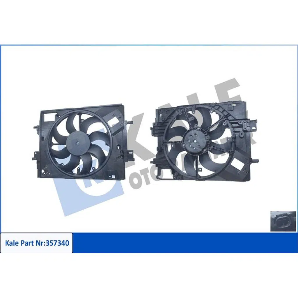 FAN MOTORU DAVLUMBAZLI RENAULT CLIO V ; CAPTUR II 1.0 TCE 19=> REZİSTÖRSÜZ (12V) (150W 2200 rpm) 12V / 150W - 2200 rpm (1 AD )