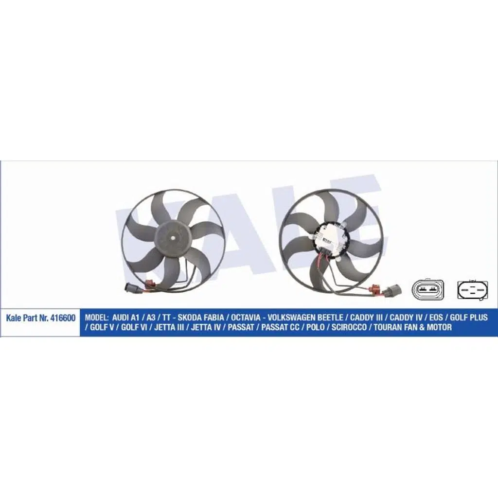 FAN MOTORU MOTOR (BÜYÜK) VW CADDY GOLF/JETTA/PASSAT/POLO/ MONTAJ YERİ: SOL (220W 363MM) (1 AD )