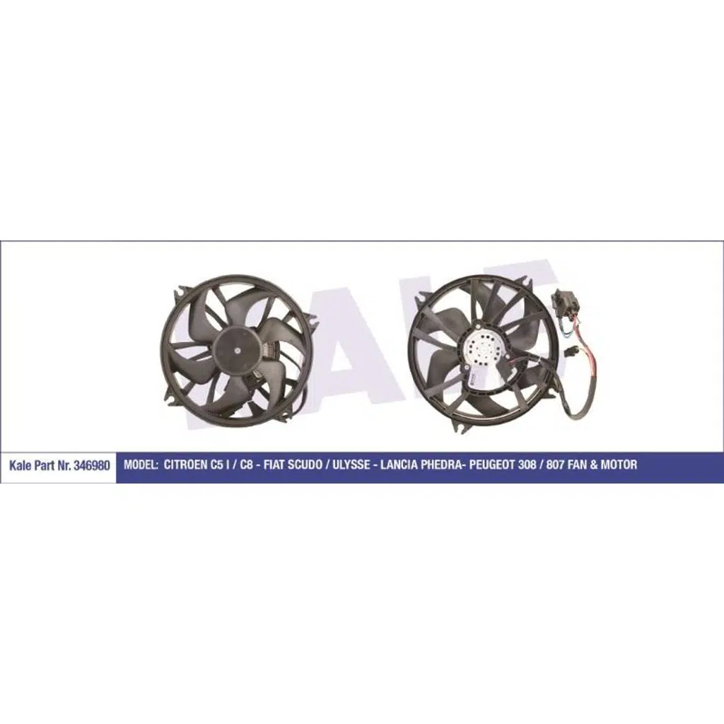 FAN MOTORU MOTOR CITROEN C5 I/C8 - FIAT SCUDO/ULYSSE - LANCIA PHEDRA- PEUGEOT 308/807/407 (1 AD )