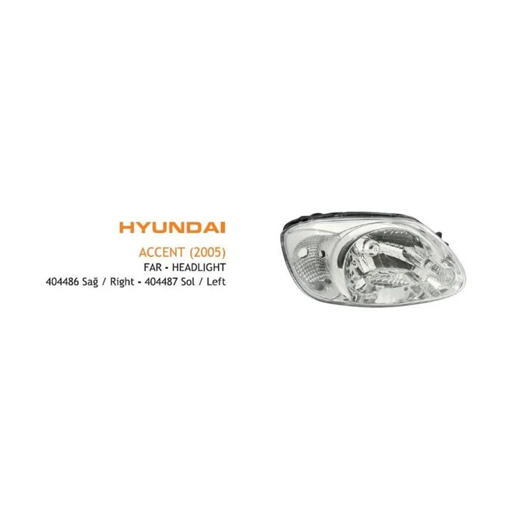 FAR BEYAZ SİNYALLİ SAĞ HYUNDAI ACCENT 2003-2005 (1 AD )