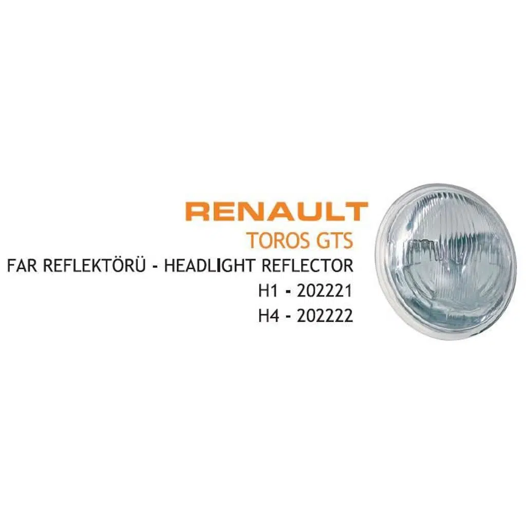 FAR H4'LÜ ÇERÇEVESİZ RENAULT R12 GTS DIŞ (1 AD )