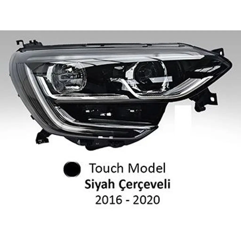 FAR MOTORLU SOL RENAULT MEGANE IV 2017- TOUCH MODEL SİYAH ÇERÇEVELİ (1 AD )