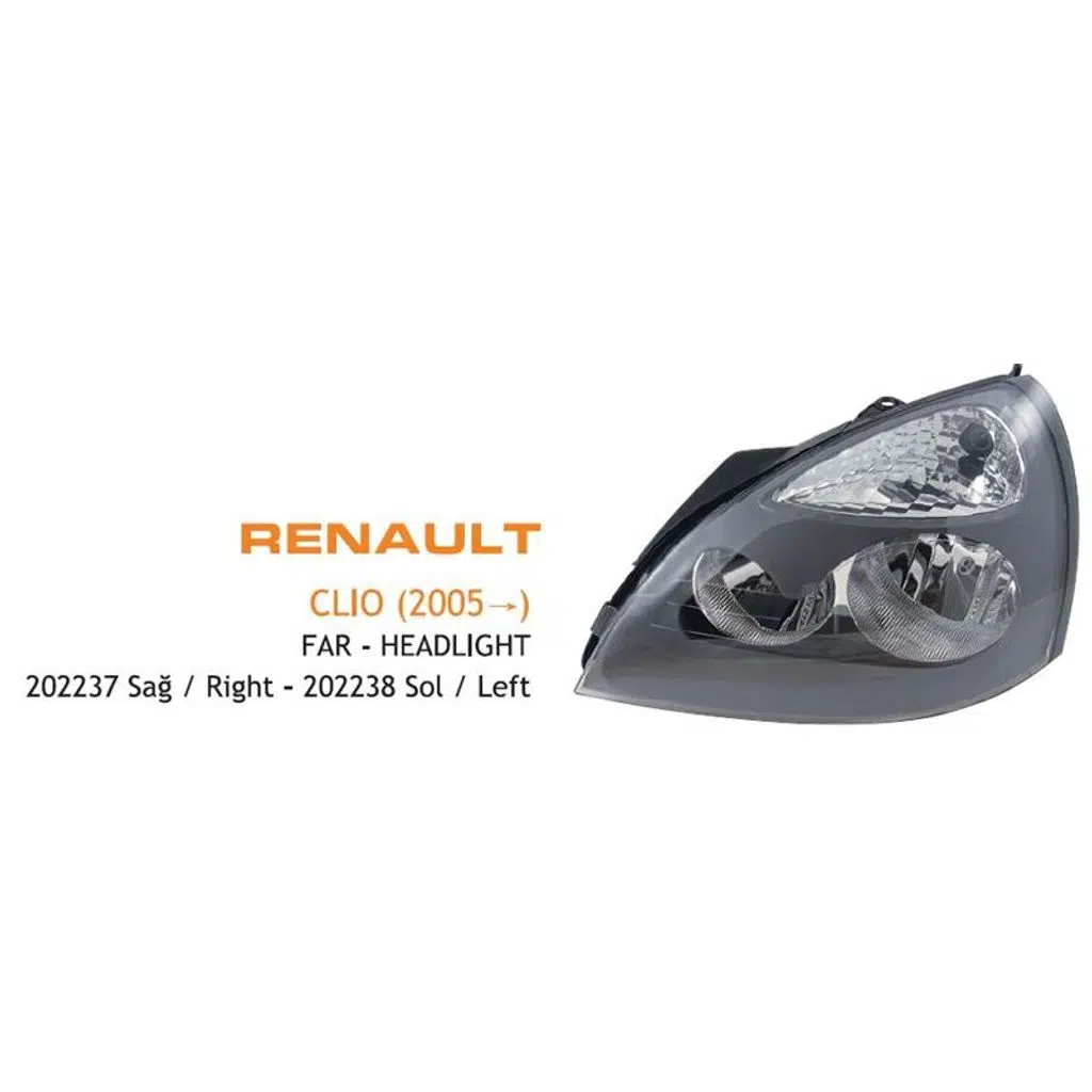 FAR SAĞ GRİ RENAULT CLIO 2005-2008 (1 AD )