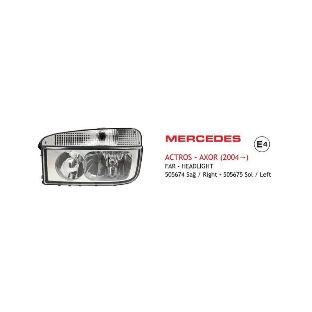 FAR SAĞ MERCEDES ACTROS -AXOR (04) E-BELGELİ (1 AD )