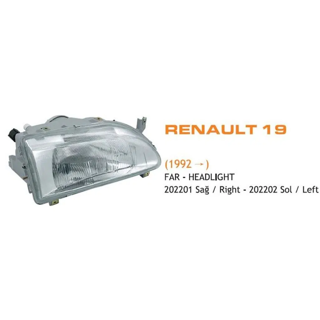 FAR SAĞ RENAULT R19 92-> (1 AD )