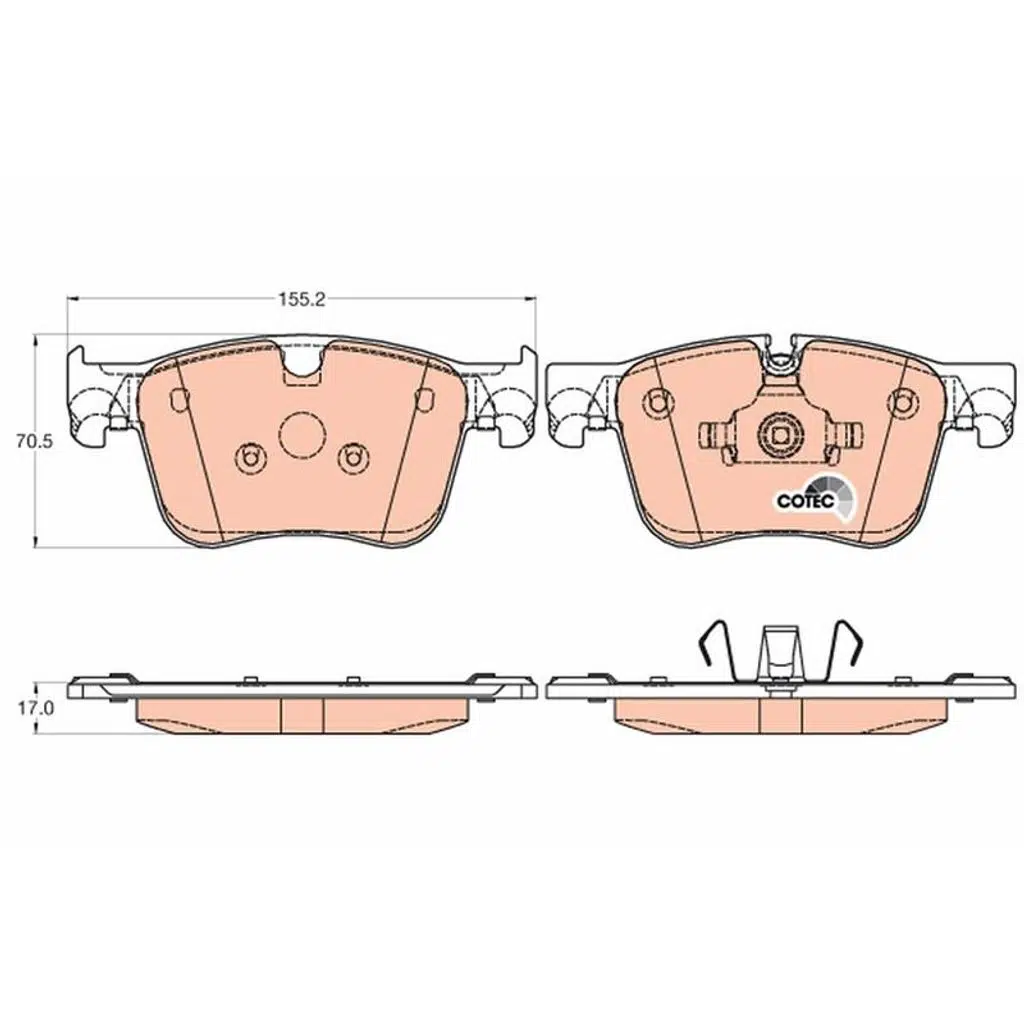 FREN BALATASI ÖN PEUGEOT 308-II 13> 308SW-II 13> / CITROEN C4 PICASSO II 13> (1 TK )