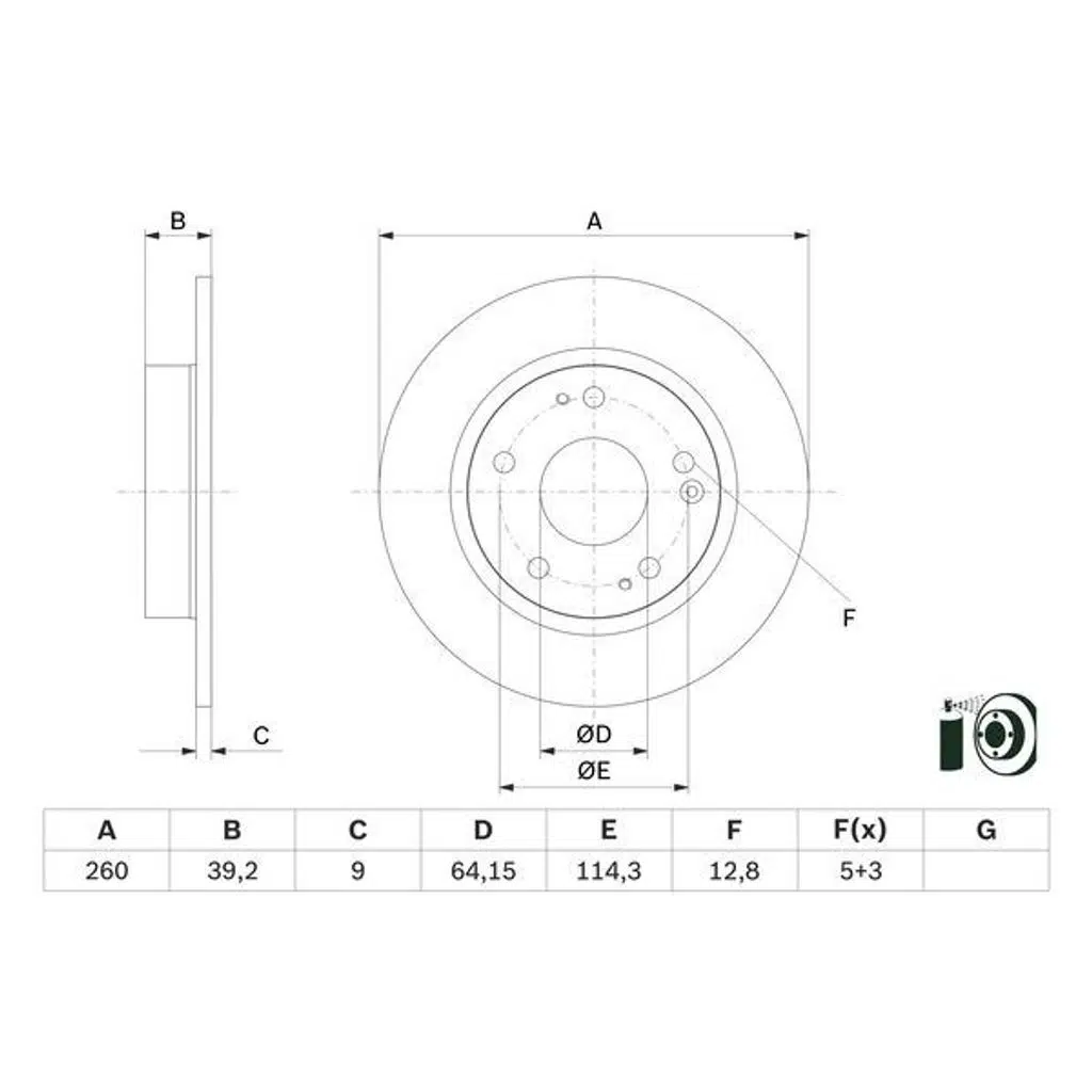 FREN DİSKİ ARKA HONDA CİVİC HB 1.0 VTEC TURBO 1.5 VTEC TURBO HATCHBACK; CİVİC 1.6 İ-DTEC (2 AD )
