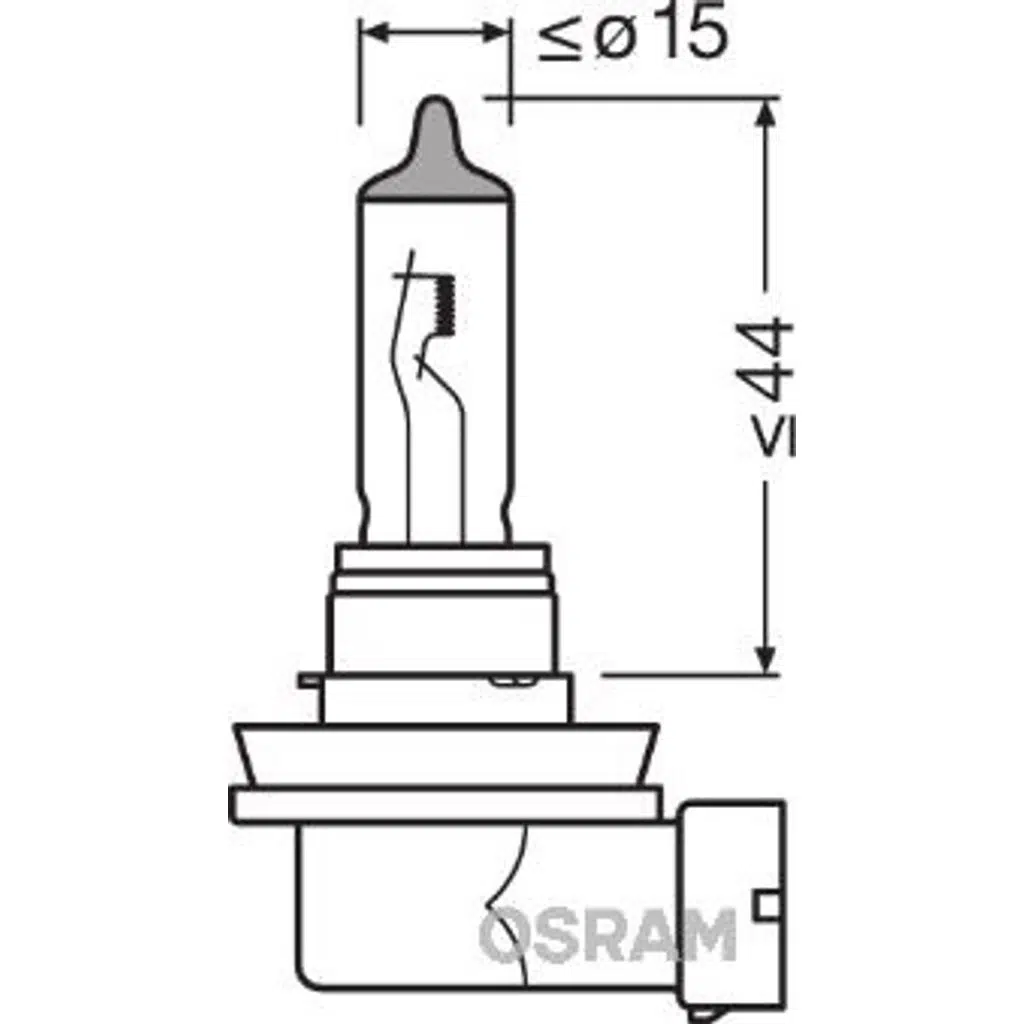 H11 NL - İkili Kutu 64211NL-2HB 55W 12VPGJ19-25X2TRQR2BOSRAM AMPUL (1 TK )