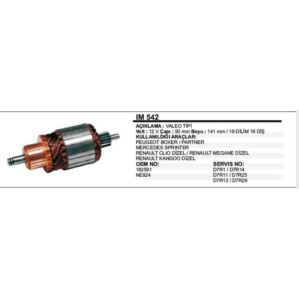 KOLLEKTÖR 12V 16DİŞ PEUGEOT PARTNER/BOXER- SPRINTER-RENAULT CLIO D MEGANE KANGOO H100 VALEO TİP (1 AD )