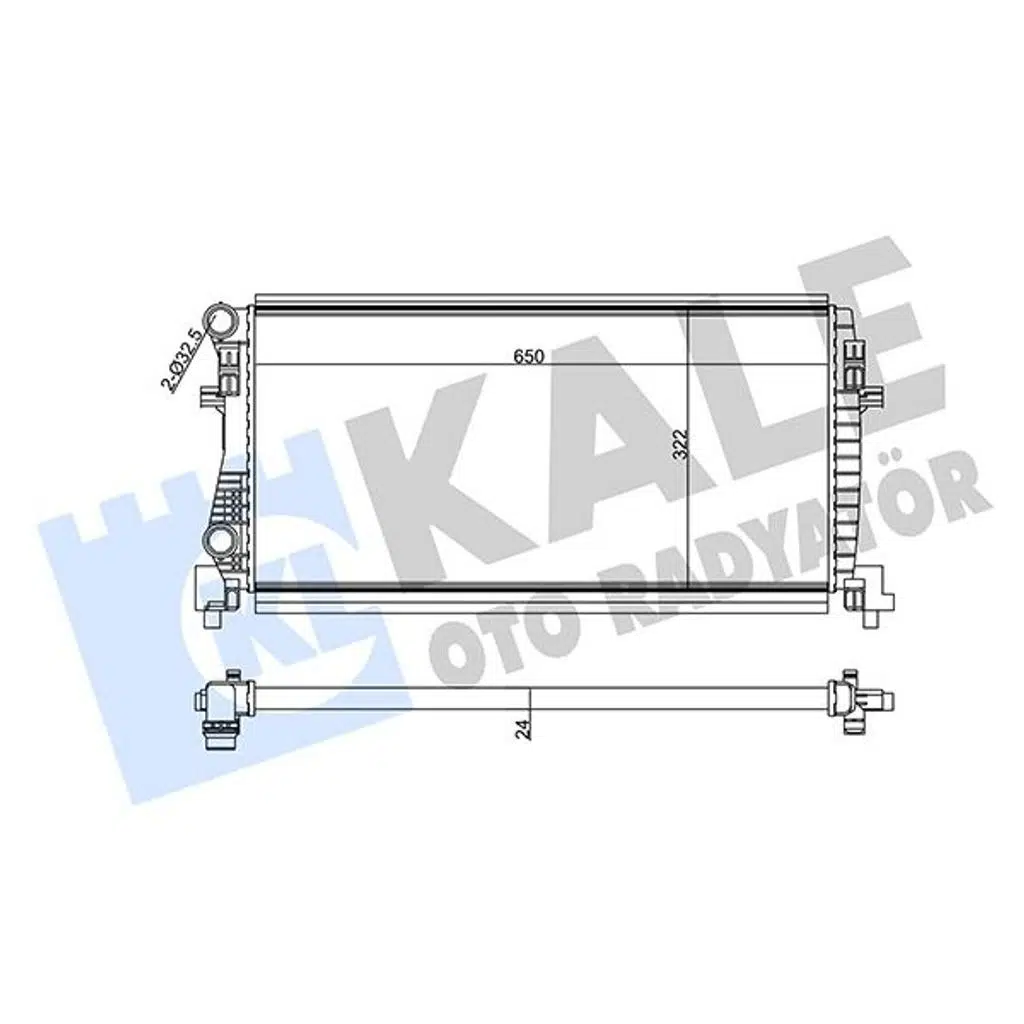 MEKANİK RADYATÖR 26 MM VW GOLF VII AUDI A3 Q2 - SEAT LEON LEON ST - SKODA OCTAVIA III YETI (1 AD )
