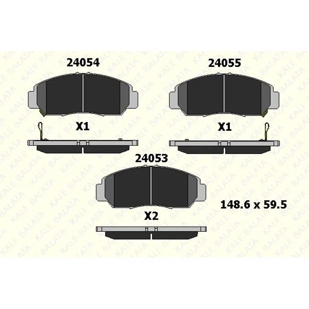ÖN BALATA HONDA CİVİC VII (01-05) CİVİC VIII (05-) CİVİC IX (11-) ACCORD VIII (06-) STREAM (01-) (1 TK )