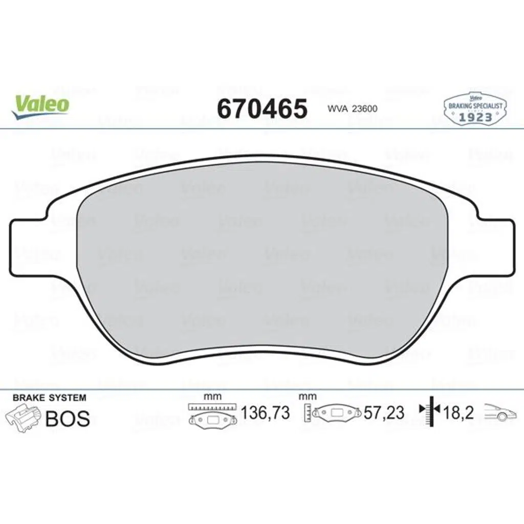 ÖN FREN BALATASI CITROEN C3-C4-XSARA-BERLINGO / PEUGEOT 1007-206-207-307 / FIAT DOBLO / GEELY EMGRAND EC7 (1 TK )