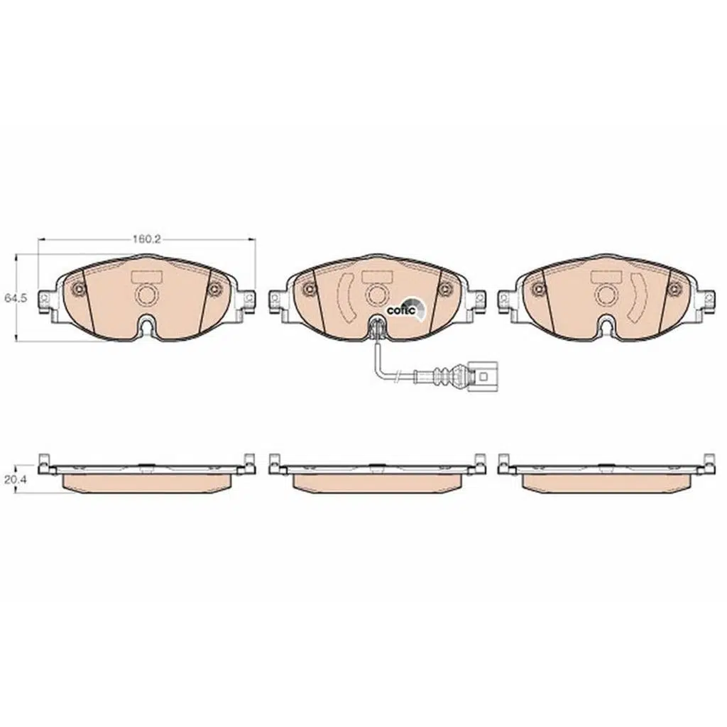 ÖN FREN BALATASI VW CADDY 15> GOLF 12> / AUDI A1 18> A3 13> / SEAT LEON 13> / SKODA OCTAVIA 13> (1 TK )