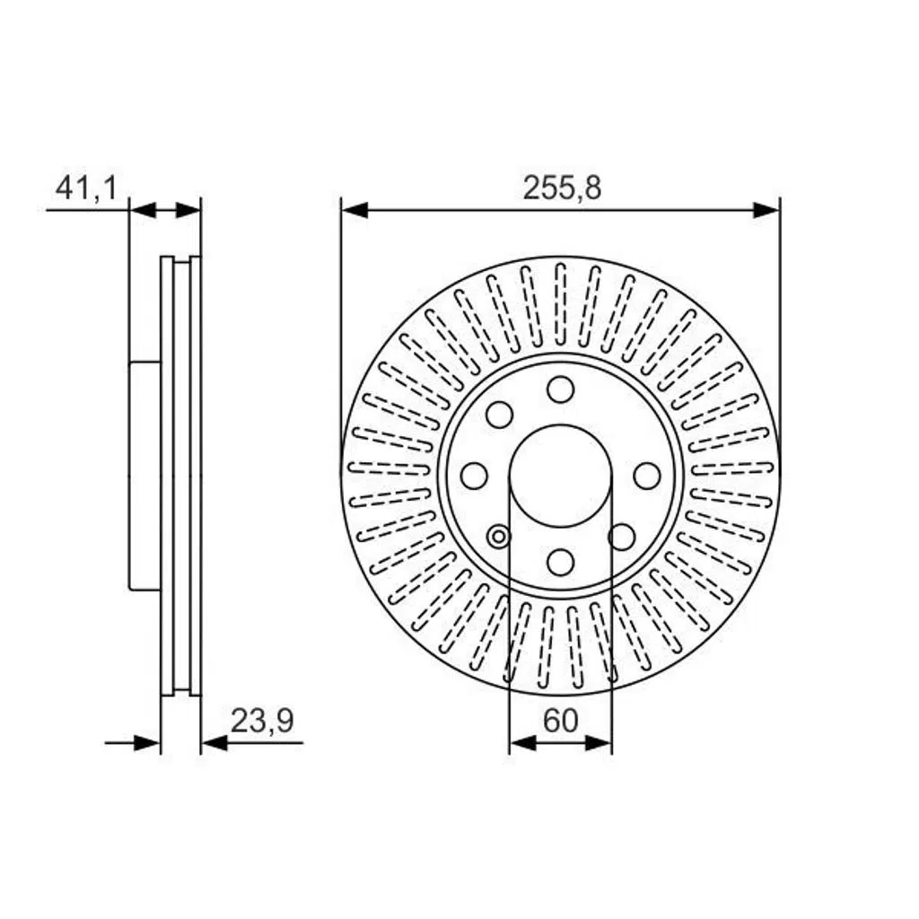 ÖN FREN DİSKİ HAVALI OPEL ASTRA1.6 (98-05)-ZAFIRA 2.0DI 16V(99-05)(256x24x4DLxHAVALI)(0986478881) (2 AD )