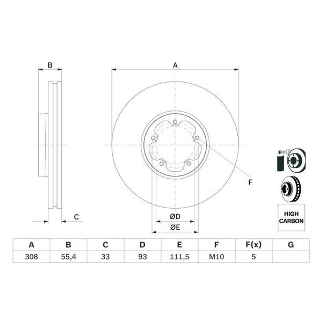 ÖN FREN DİSKİ TOURNEO CUSTOM / TRANSİT CUSTOM V362 V363 2012/2018 (1 AD )