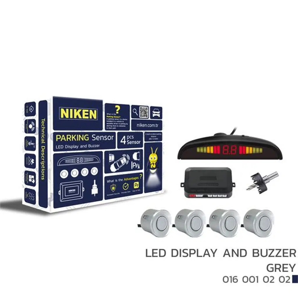 PARK SENSÖRÜ LED EKRAN SES İKAZLI GRİ (1 AD )
