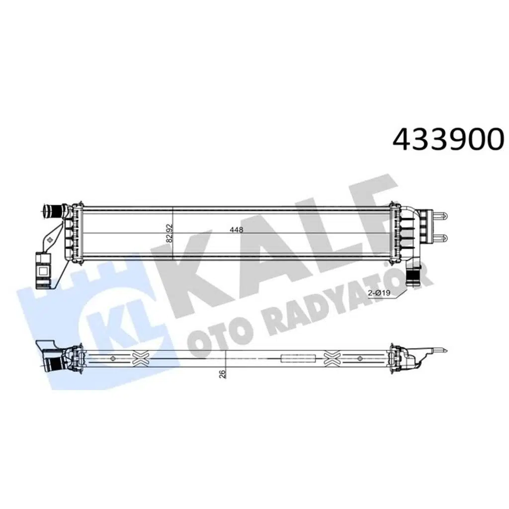 RADYATÖR DACIA DUSTER II ; LOGAN II ; SANDERO II LT 1.5DCI (LT ARA SOĞUTUCU) (1 AD )