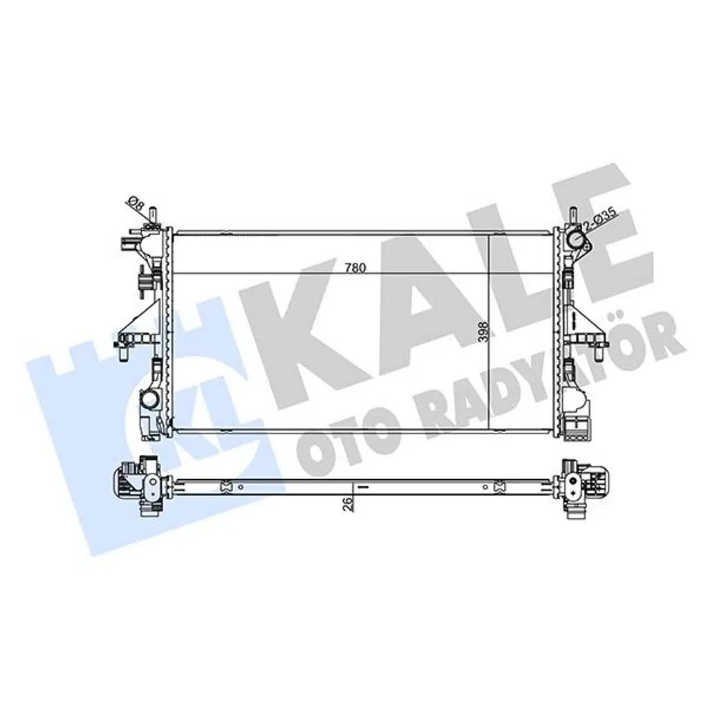 RADYATÖR FIAT DUCATO IV 2015- PEUGEOT BOXER CITROEN JUMPER (MT) AL/PL/BRZ 26 MM (780X398X26) (1 AD )