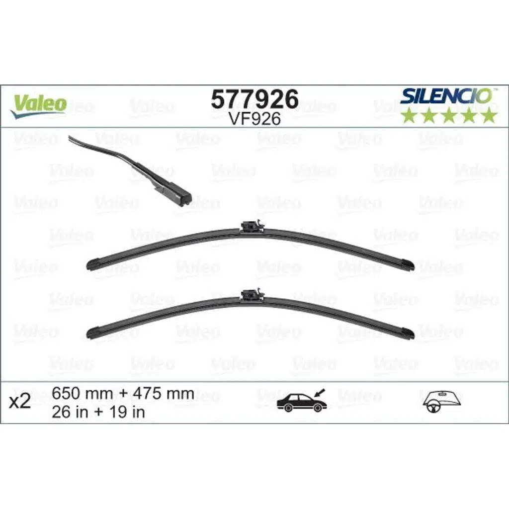 SİLECEK SUPURGESİ VF926 (X2) (650+475MM) (ÖN) MERCEDES-BENZ B-CLASS (W246, W242) ; MERCEDES-BENZ B-C LAS (1 TK )