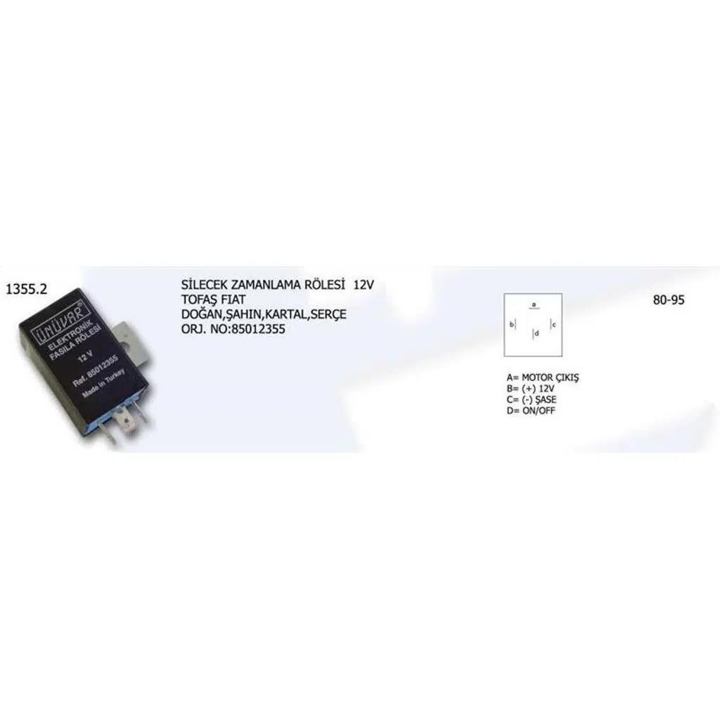 SİLECEK ZAMANLAMA ROLESİ 12V FIAT DKŞE 825012355 (1 AD )