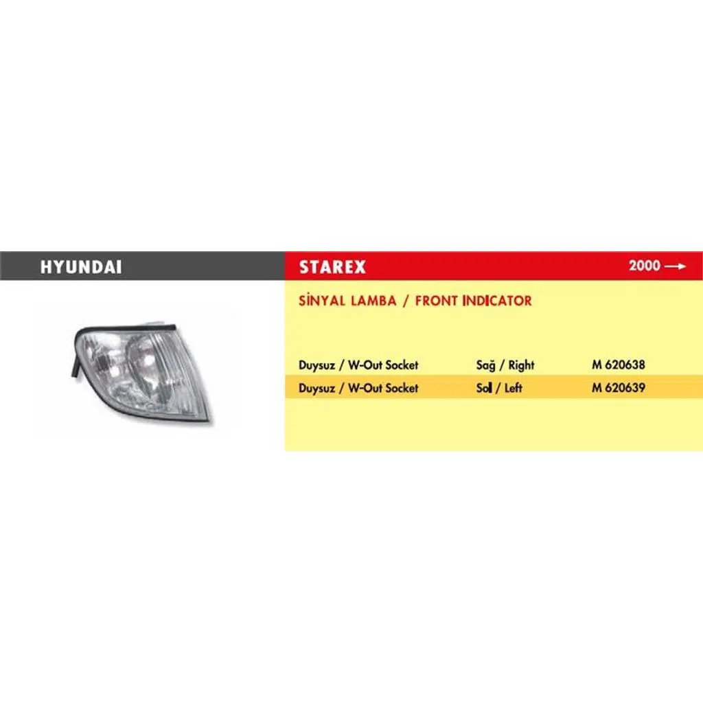 SİNYAL LAMBA HYUNDAI STAREX / SAĞ (2000 >) (DUYSUZ) (1 AD )
