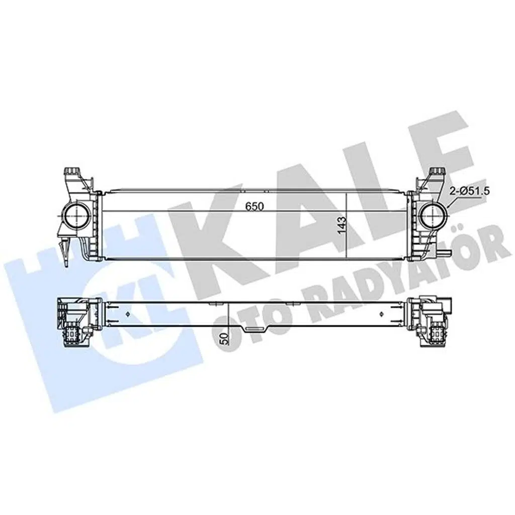 TURBO RADYATÖRÜ BİNEK-H.TİCARİ MERCEDES BENZ VITO (W447) 109CDI-111CDI 14 AL-BRZ (1 AD )