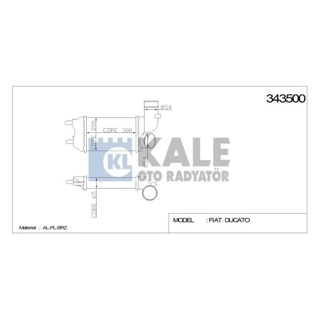 TURBO RADYATÖRÜ (INTERCOOLER) FIAT DUCATO PEUGEOT BOXER 2.8 1994-2002 (295X202X62) (1 AD )